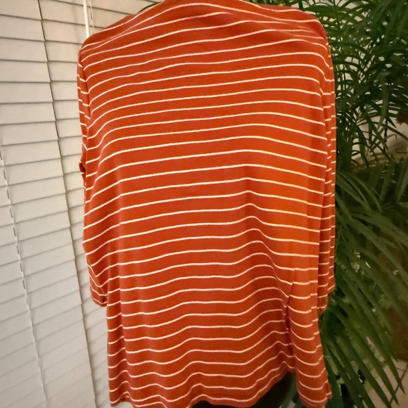 CHICOS SIZE 1 STRIPED TOP - Picture 2 of 7